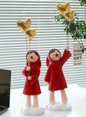 创奢意气办球公女孩家居摆NWD件客厅电视柜玄关轻装饰室桌面摆设