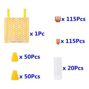 养蜂工具欧式罩王王培育盒VDN蜂套装蜂王笼台保护棕色育王台细胞
