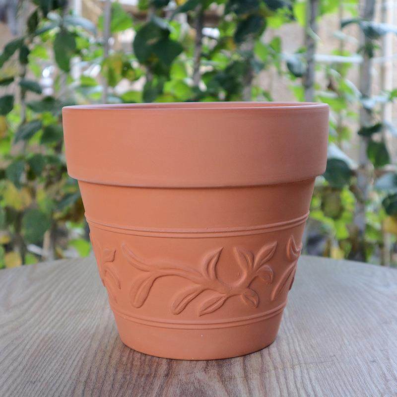 厂家直温销绿植透气花浮雕红陶花盆陶-瓷低多花盆草花肉盆透气透,家居饰品,花盆,淘宝优惠券,粉丝福利购,淘宝优惠卷