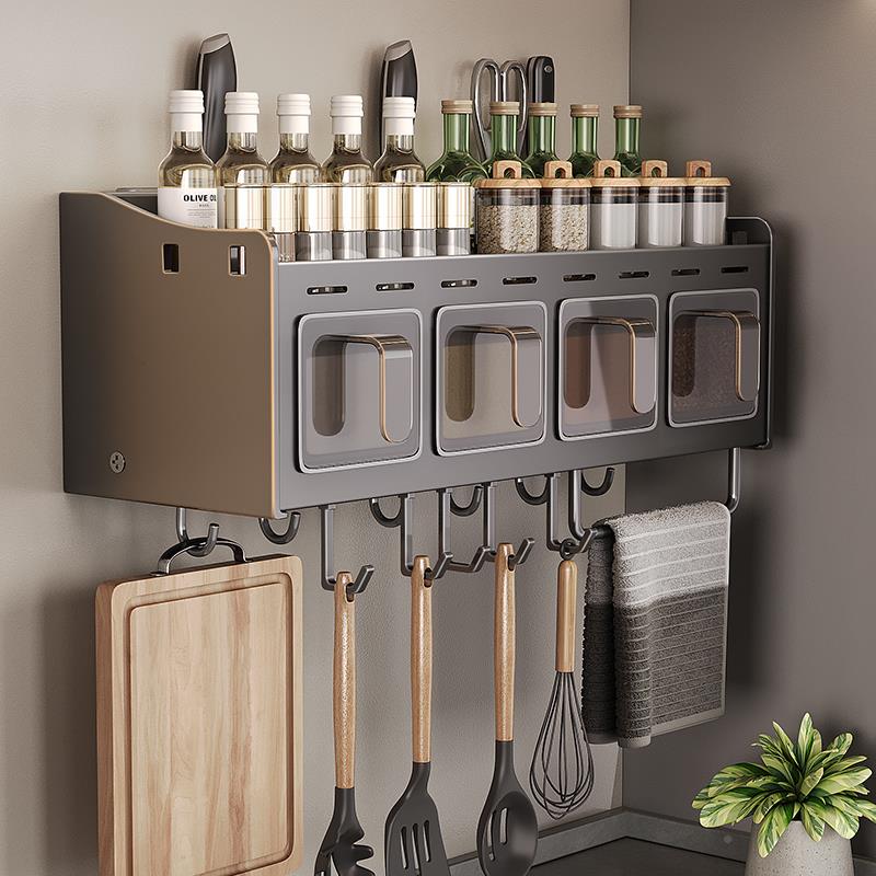 筷子筒调味罐置收纳房料盒厨一调体刀架壁挂式家用瓶组盒物架CFZ