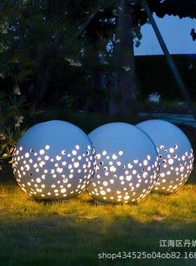 庭院灯空圆球灯公园小区民宿景太71200观化亮户外防水阳能落镂地