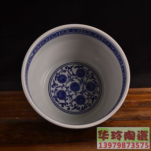 78寸筒子青花陶瓷碗 大号碗 汤碗 深碗 面碗 调料碗 家用传统复古