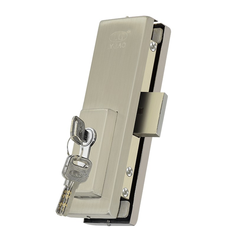 无框玻璃门地锁锁夹店铺推拉玻璃门单双开门304不锈钢化玻璃门锁