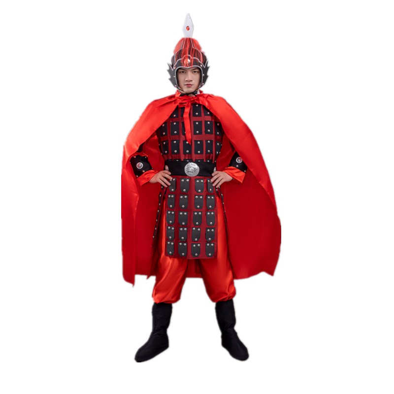 古代儿童成人士兵服装将军侍卫盔甲铠甲影视舞台演出满江红表演服