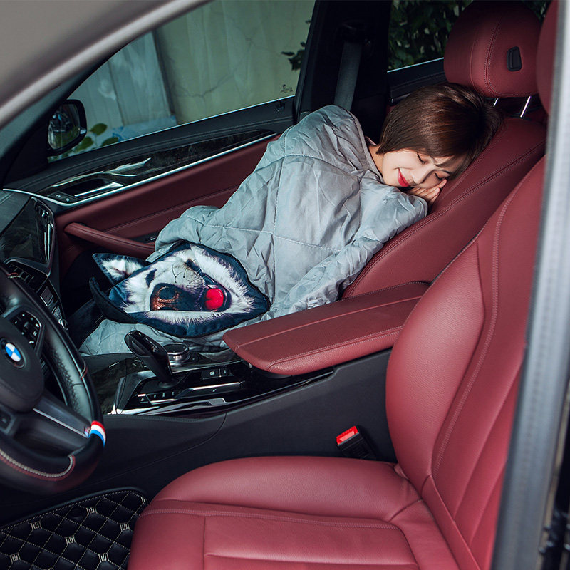 汽车多功能抱枕被子两用车内狗头靠垫车上车载可爱空调被车用枕头,居家布艺,抱枕被,淘宝优惠券,粉丝福利购,淘宝优惠卷