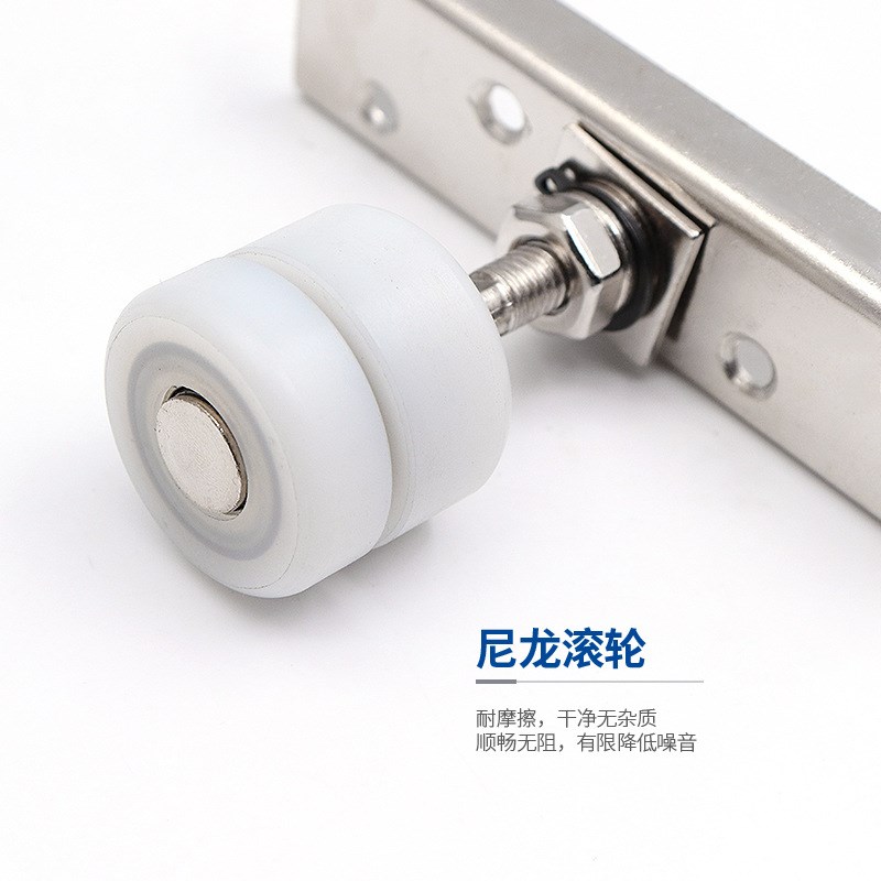 万向折叠门吊轮木门推拉门屏风滑轮吊轨门窗户隔断门滑轮轨道配件
