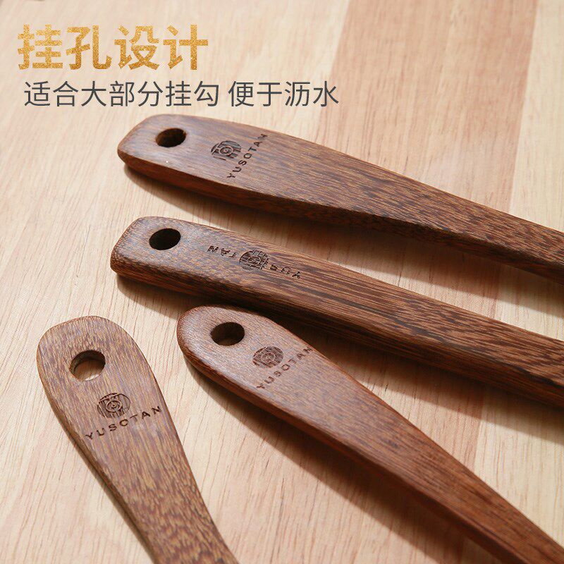 【胡可推荐】原森太鸡翅木铲子不粘锅专用家用锅铲防烫炒菜铲长柄