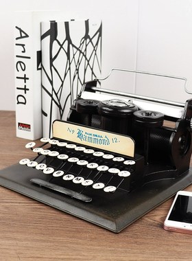 复古老式打字机模型工艺品老物件橱窗柜收藏摆件创意拍摄道具摆设