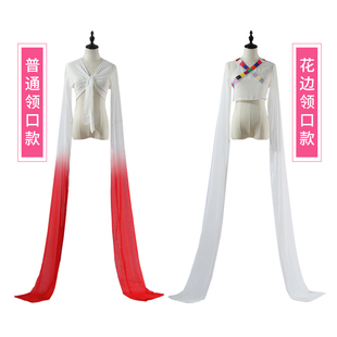 上衣女 舞服装 儿童藏族舞蹈服成人惊鸿舞甩袖 古典舞演出服练习水袖