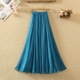 雪纺半身裙女夏高腰跳舞大摆裙舞蹈裙子中长款 沙滩裙a字网纱长裙