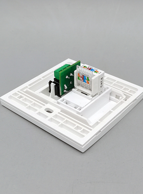 86型六类网络RJ45千兆莲花音频免焊插座网线双孔AV音频免焊接电脑