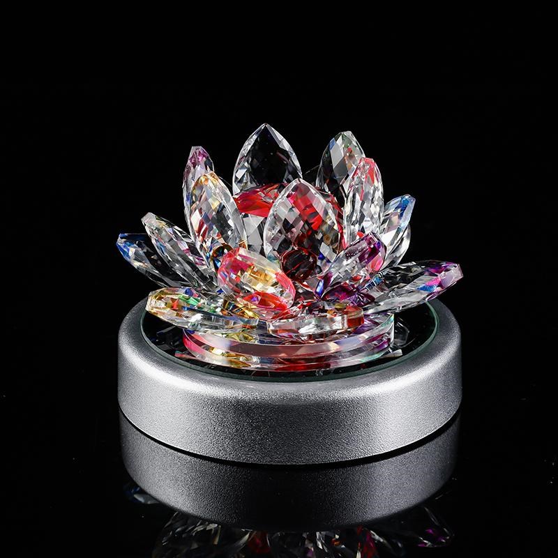 LED七彩莲花灯佛前供灯家用插电或电池两用玻璃长明灯神台灯