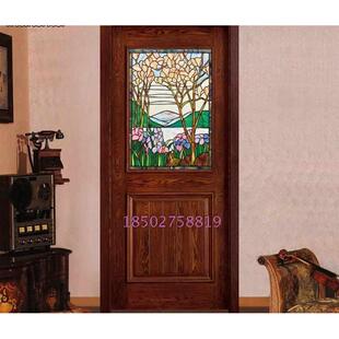 钢化艺术玻璃电视背景墙门风景隔断欧式 屏风大气芯花香双面透光