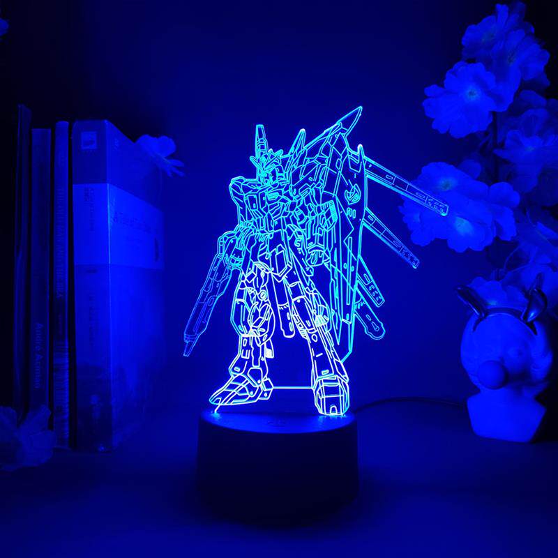 机动战士高达模型装饰台灯动漫游戏周边七彩氛围桌面LED炫酷夜灯