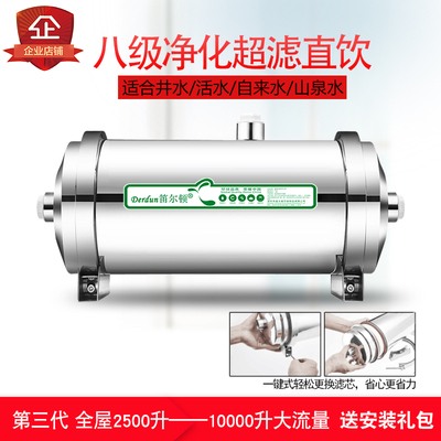 笛尔顿不锈钢全屋中央大流量净水器家用农村井水过滤器管道超滤机