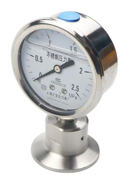 304不锈钢卫生型隔膜压力表装快盘式水压气压耐腐蚀卡YNTP-60BFMC