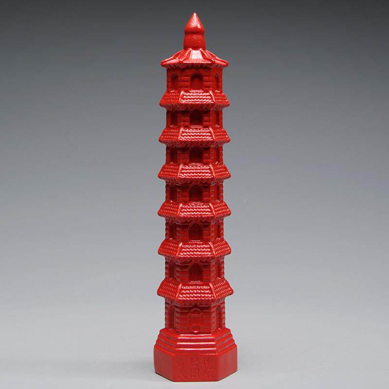 天朱砂7层七层1然品3层红色文昌摆件客厅SPR办公中式创塔意摆设工