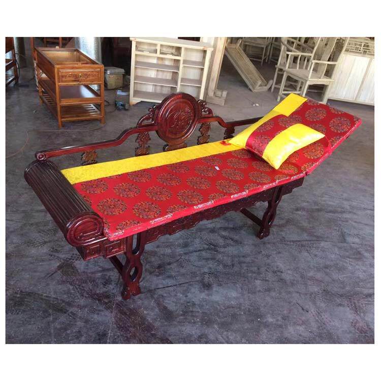 实木贵妃床美人靠沙发中式榆罗汉床榻躺椅小户型仿古新睡客厅单人