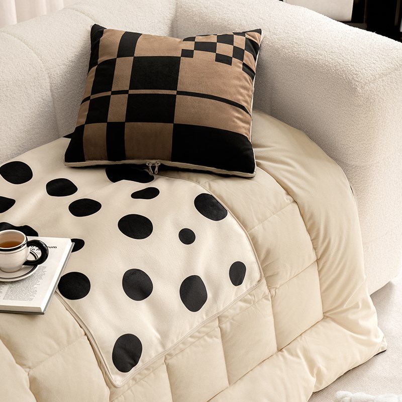 范店奥格简约抱枕被二合一加厚折叠车载枕头被办公室午睡空调毯子