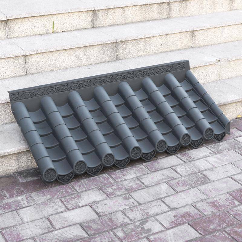 特厚110*50cm足3毫米厚单面一体仿古树脂加厚装饰瓦新中式屋檐瓦