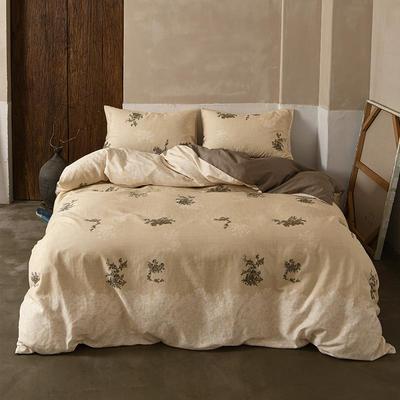 云汐-A类全棉双层纱四件套轻奢数码印花皱皱双层纱亲肤床上用品