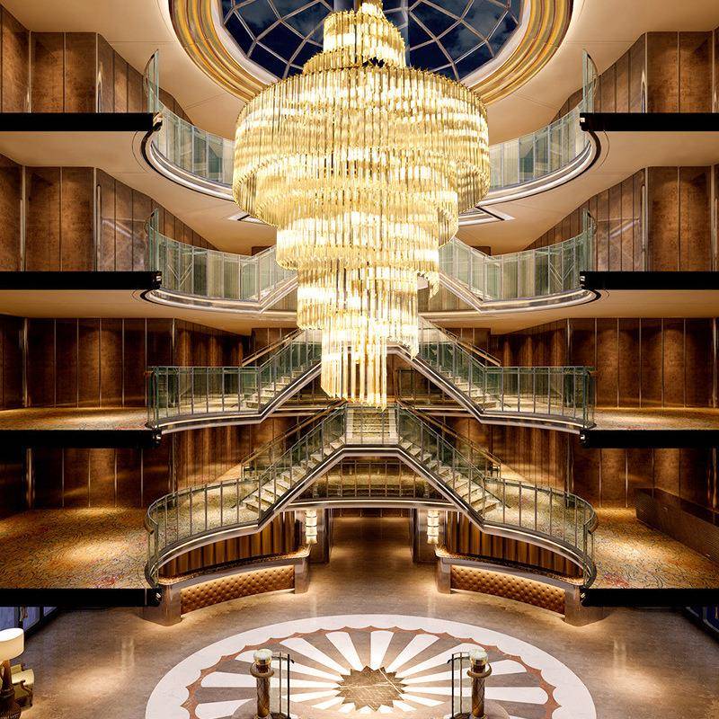 售楼部沙盘水晶灯酒店大堂别墅复式楼大吊灯非标工程灯饰灯具