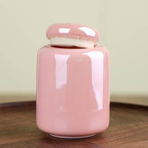 创意猫储爪570ml爪印罐陶瓷防潮密罐封茶罐叶粉色存罐存粮罐直罐