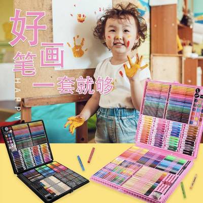 258儿生童画术555笔水彩笔套装幼儿园小学美用品绘画套装油画棒蜡