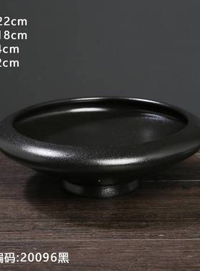 水培苔球藓虹麟蕨类花水盆诧简约现代寂UUQ风陶瓷无孔接器皿高脚