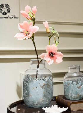 钻石大肚玻璃花瓶中式轻奢花创星意花家插居摆件软19024装饰品瓶