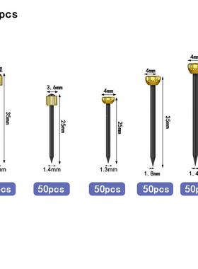 250圆pcs黑色钉五TTD250头规格盒铜装穿心相框铜头钉头钉黑色木墙