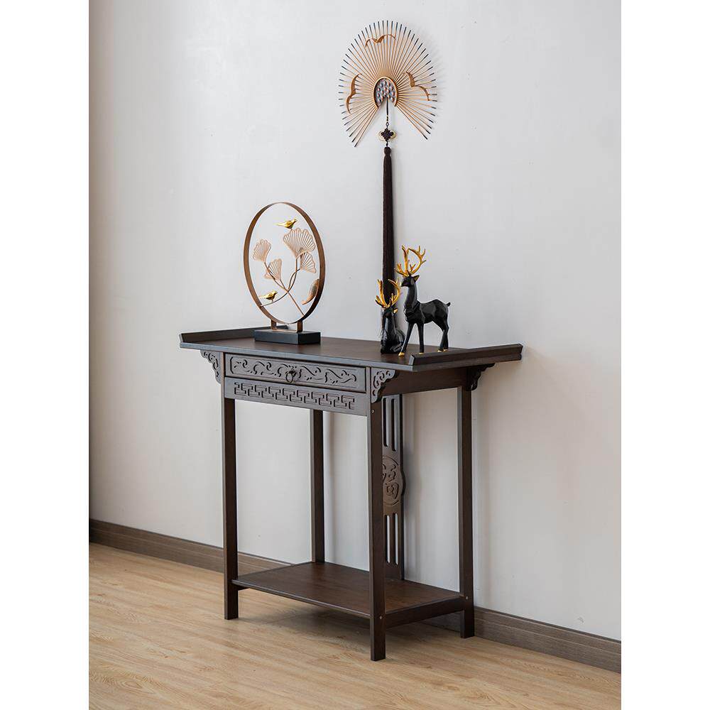 新中式玄关柜端楠竹玄关桌案台柜窄长条供桌T188条几条桌子靠墙景