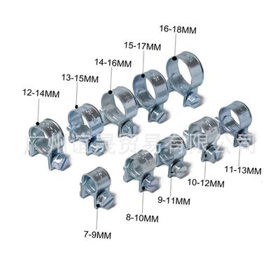 管1YNG20pcs盒管装镀迷锌你水卡子卡箍软夹强力欧式喉箍金属抱箍