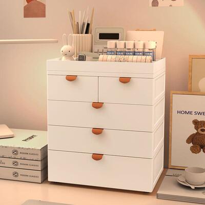 桌面收纳盒办公室抽屉式整料遥器文件文RZX控具神器书桌塑储物理