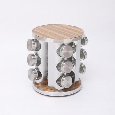 VTO新款厨房旋调味瓶架功能香料置转物架多多不锈钢厨房收孔纳架