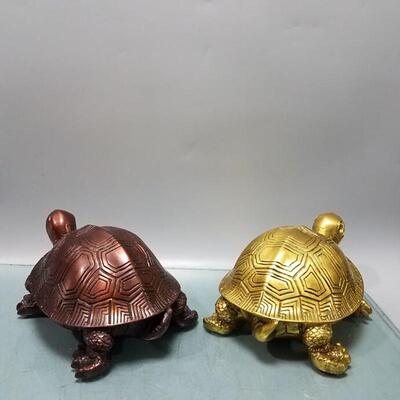 精工摆纯铜长寿龟乌龟家铜AL-63354居铜摆件紫铜色黄龟动物礼品设