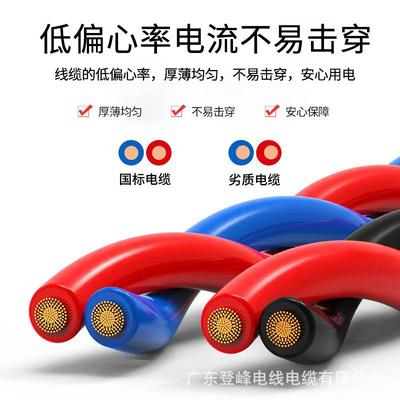 登线峰电厂家阻线燃耐火国标2芯320RVS双线家用绞装修电源花线消