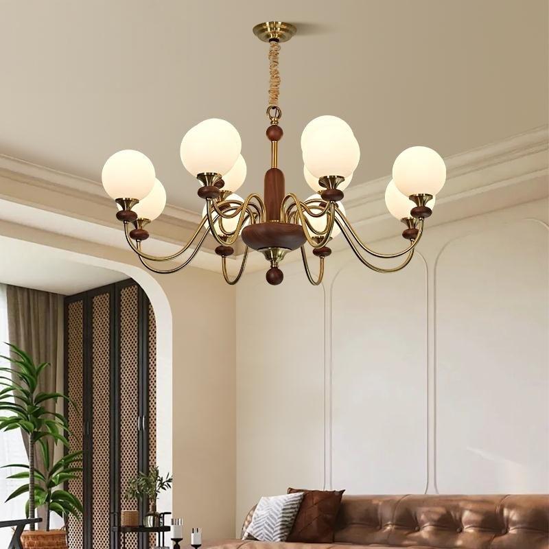 中古客厅吊灯大厅式豆主灯法式大气新款高级感卧美复古魔室96480
