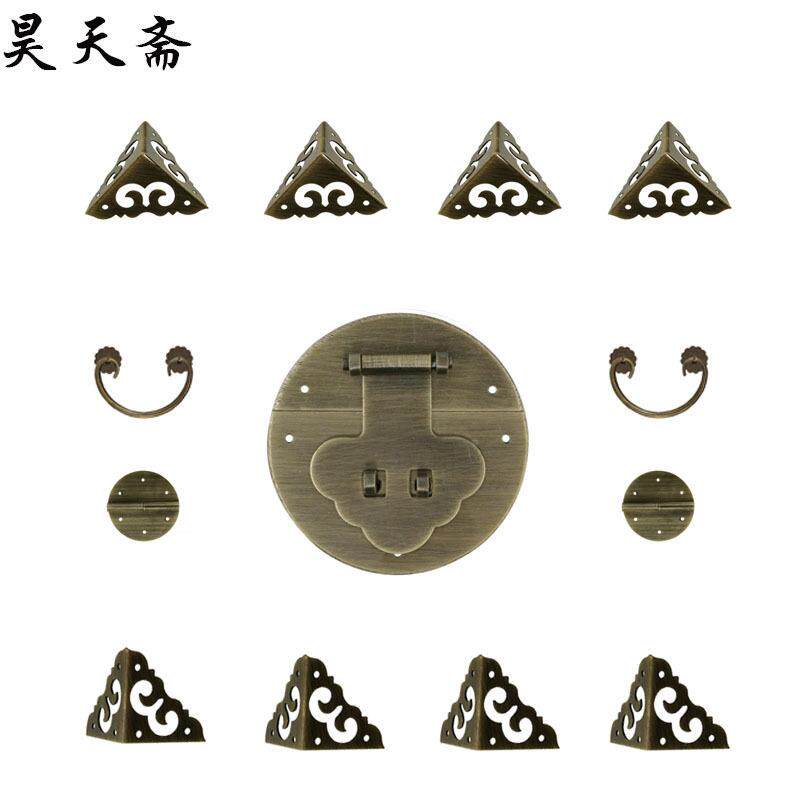 昊天斋铜箱扣首饰盒子HTN-031式仿中活古明清箱家具樟木铜配件古