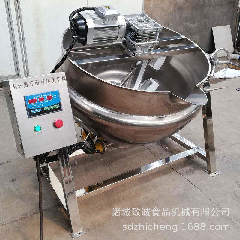 馅料搅拌 电加热茶面炒锅 出ZC-300L可顷料锅火锅调油料生产线