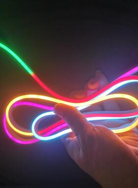 led侧弯柔性12v24v软灯带4毫米6mm宽度超细侧发光超窄防水背景墙