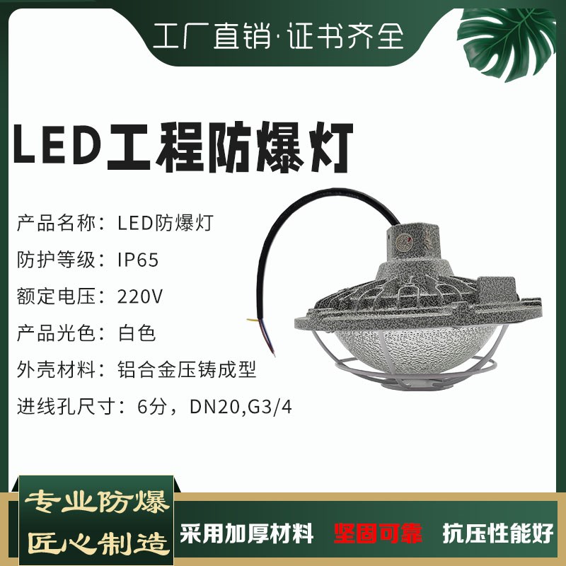 防爆灯led仓库厂房专用加油站灯吸顶工矿隔爆型C车间罩防暴照明灯