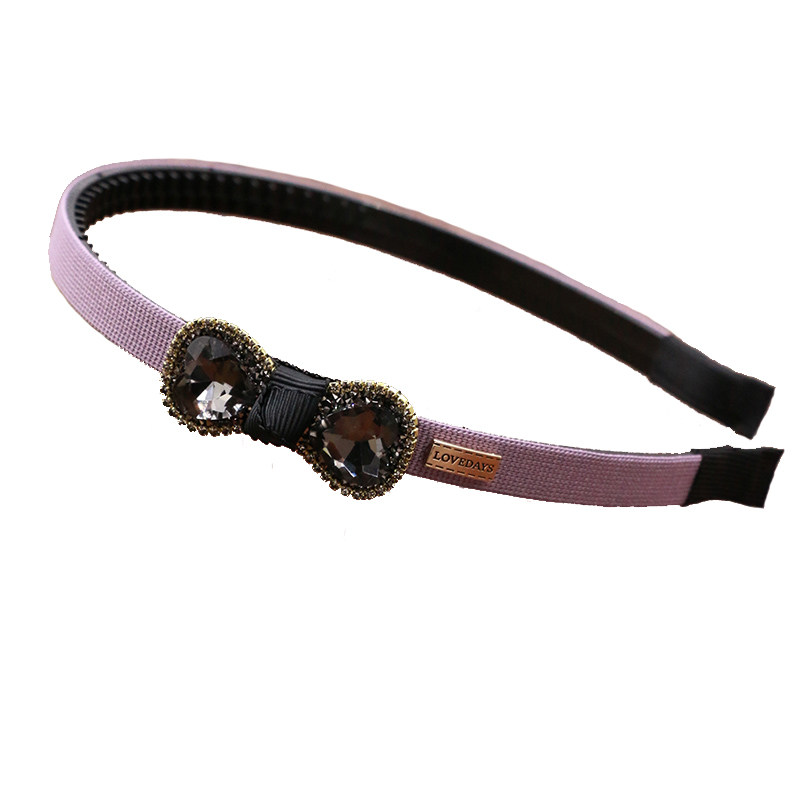 发箍女孩儿童发饰轻奢镶钻领结发卡子学生头饰女童发箍带齿防滑