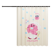 小海狸露比浴帘防水防霉浴室拉帘套装 免打孔隔水加厚隔断帘loop