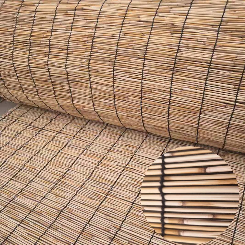 芦苇帘子大卷复古装饰竹帘门帘吊顶田园农家乐隔断遮阳饭店茶室帘