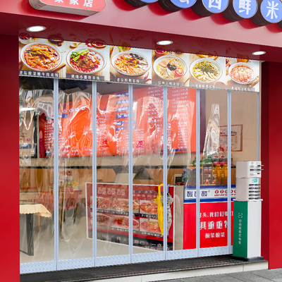 饭店餐饮门帘店铺商用透明pvc磁吸冬季保暖防风防走冷空调隔断帘