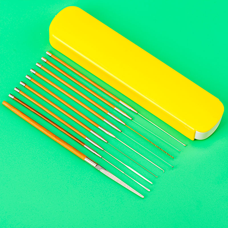 专业套装掏耳勺精细弹性耳扒耳膜圈薄耳起卷棉棒高级手工采耳工具