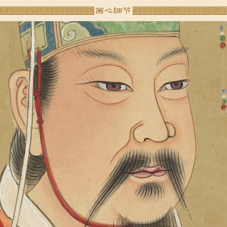 三皇五帝画像 黄帝伏羲神农炎帝人物卷轴挂画 复古装饰画定制订做