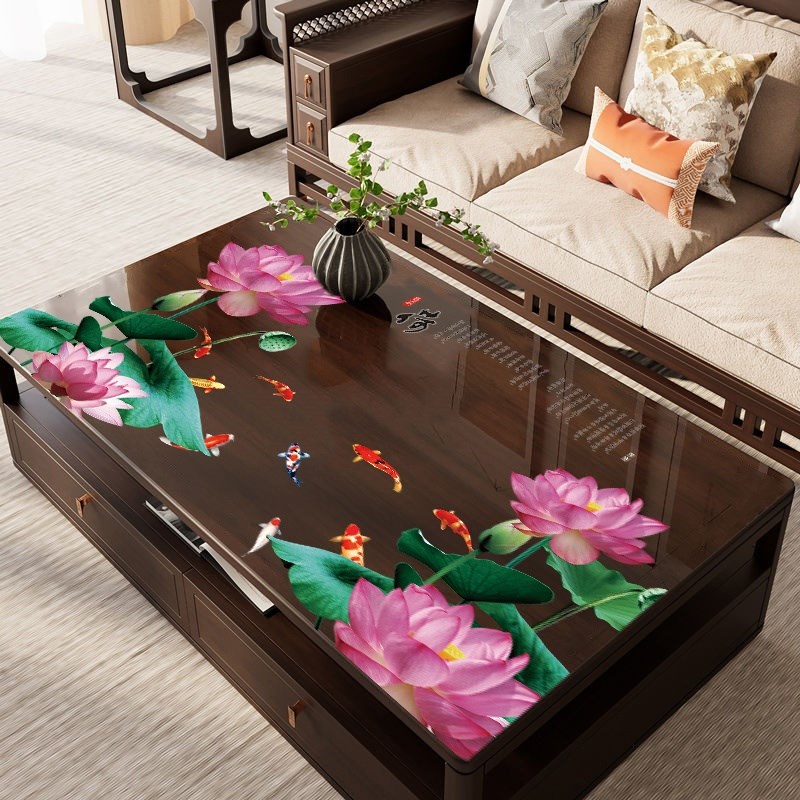 中式镂空桌布防水防油防烫免洗长方形餐桌茶几垫PVC软玻璃餐桌垫