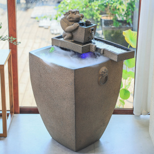 汉韵堂落地招财阳台流水摆件客厅书房电视柜旁边循环水喷泉水景观